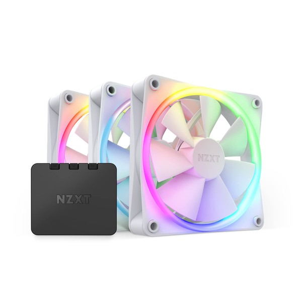 NZXT F120RGB 120mm x3 & RGB Controller White PC Case