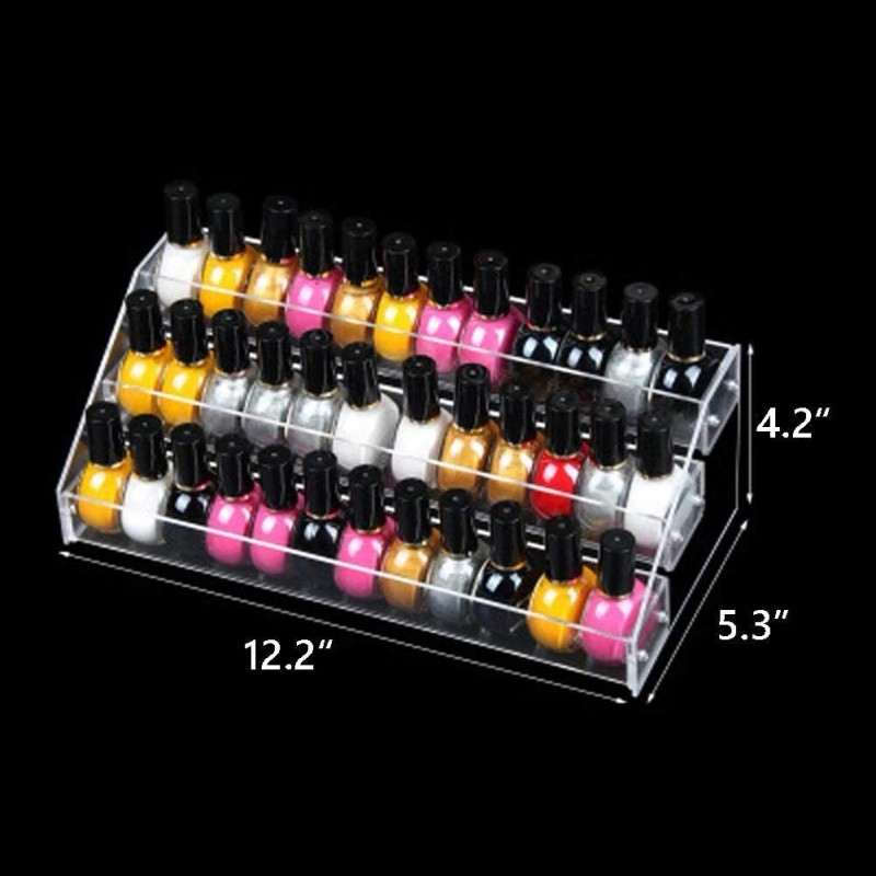 MineSign Nail Polish Holder Organizer Clear Acrylic Nail Polish Tray