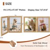 Axeman 8x10 Double Picture Frame - Solid Oak Wood Vertical