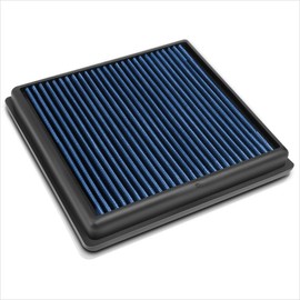 Blue Reusable&Washable High Flow Drop-in Air Filter Compatible with 14-17 VW Polo Jetta Golf 1.6L L4