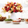 LESING Artificial Fake Flowers with Vase Silk Artificial Roses Wedding