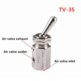 TV-3S Solenoid Air Valve Knob Toggle Value Switch Pneumatic Mechanical 3 Way Electric Knob Control