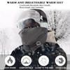 CZAYEFNH Winter Windproof Full Cover Outdoor Riding Mask with Glasses，Grey