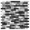 Decopus Metal Mosaic Tile Backsplash -LNG Oblong in Black/Gray/Silver 5pc/Pack