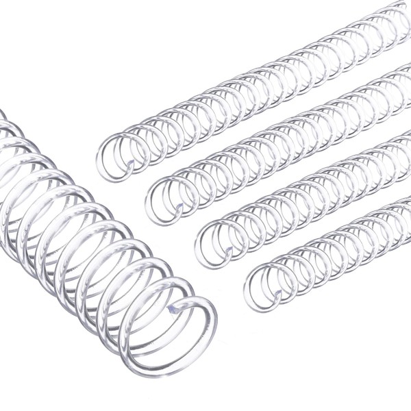 PATIKIL 16mm(5/8") Plastic Spiral Binding Coils, 50 Pcs Binding Spirals