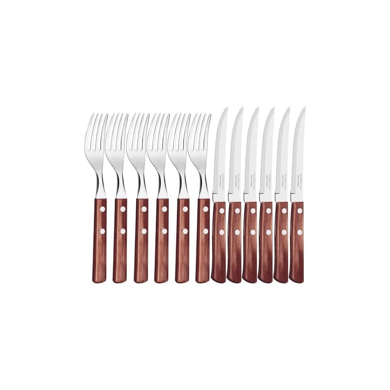 Tramontina Australia Cutlery Steak Set (Red - 12 PCS), Red,