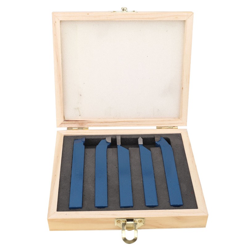 5pcs Lathe Tool Carbide Tipped Weld Turning Tool Set Machine