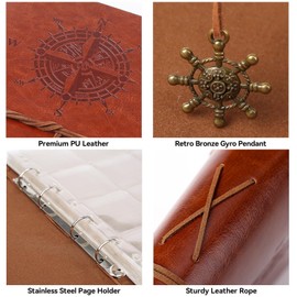 Coin Collection Book Holder for Collectors, 394 Pockets Coin Collecting Album & 30 Sleeves Paper Money Organizer Storage Case for Bill, Pennies, Quarters, Stamp Collection Supplies(Brown)