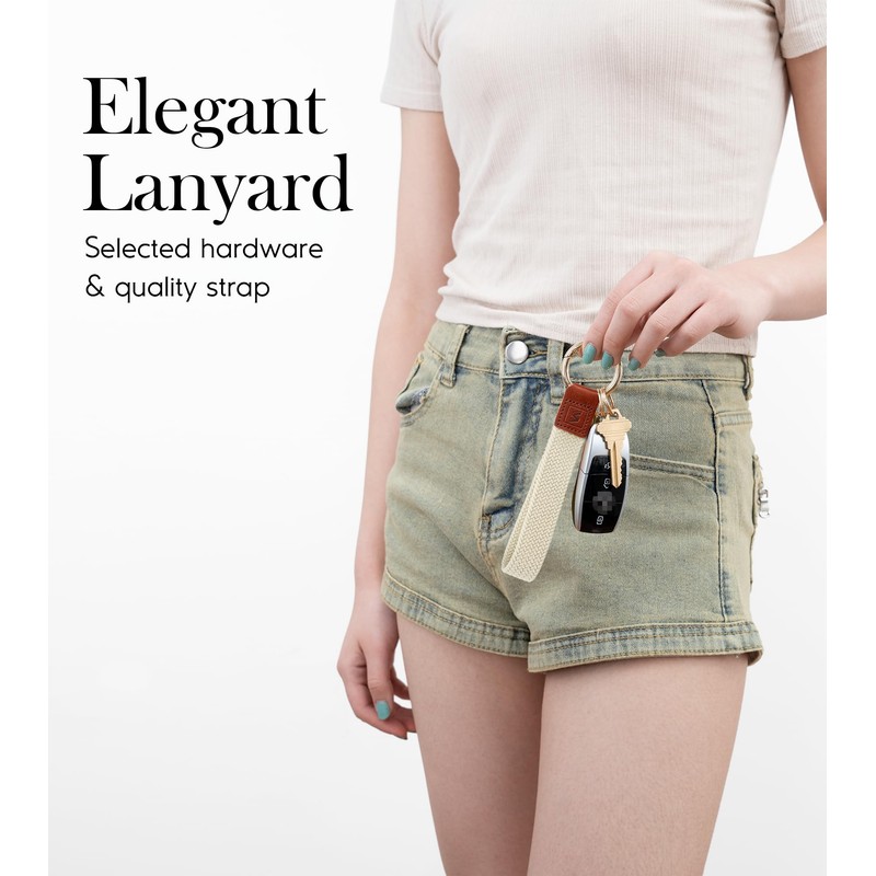 SENLLY Wristlet Lanyard, Stretchy Keychain Holder, Original Elastic Anti-Drop Design