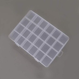 24-Compartment Multi-Purpose Case for Storing Nail Art Parts, Stones, etc. Parts Case Empty Case / 네일아트 파츠 스톤 등 보관 24칸 멀티 다용도 케이스 파츠케이스 공케이스