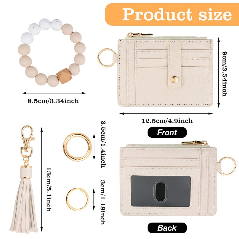 KNGITRYI Wallet Keychain Wristlet for Women,Slim RFID Credit Card Holder