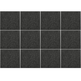 Gute Large Cork Board Alternative, 12 Pcs Felt Wall Tiles with Safe Adhesive Tabs, 12“ Large Square Pin Board for Walls & Office Pin Board Tack Board (Assembled 48"x38") - Dark Gray