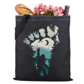 LEVLO Camping-Tragetasche, wilde Wanderer, Geschenk, Outdoor-Geschenk, Camper, Geschenk, Wildes Loch Ness Monster, wiederverwendbare Tasche, Fuß-Tragetasche, 3t, large