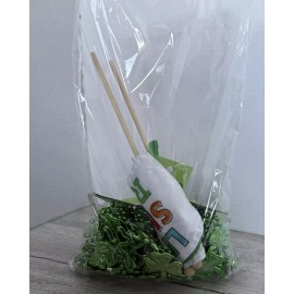 Clover St. Patrick’s Day Green Shamrock Clover Necklaces W 2 Party Flags Party Bundle