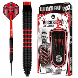 WINMAU Joe Cullen The Rockstar 20 Gram Professional Brass Darts Set with Flights and Stems (Shafts)