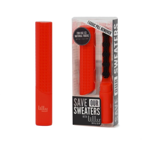 Lilly Brush Save Our Sweaters- Sweater Pill, Lint and Pet Hair Remover (Red)
