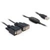 DeLOCK USB 2.0 Serial 2 x 9 Pin Male