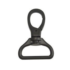 Wuuycoky Black 1" Inner Diameter D Ring Buckle Lobster Clasps Swivel Snap Hooks Pack of 6