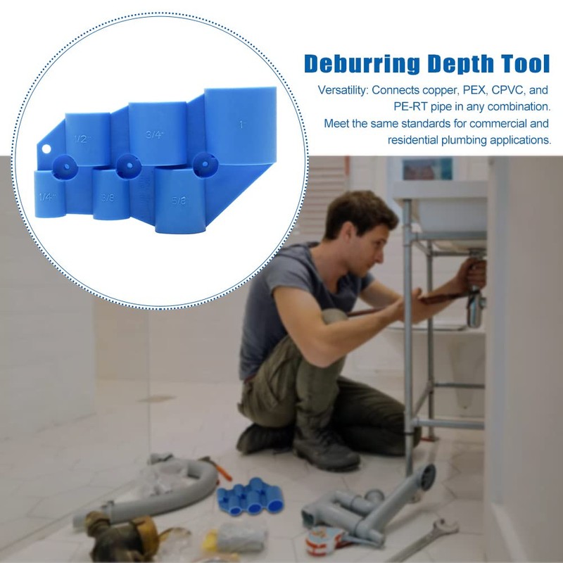 1/4'' to 1'' Deburring Pipe and Depth Gauge Tool, Chamfering