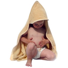 Close Pop-In HTPU Babybadetuch mit Kapuze 75 x 75 cm, pumpkin