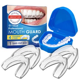 4 Stück Zahnschiene für nächtliche Zähneknirschen,2 Größen Aufbissschiene für stoppt Bruxismus,Knirscherschiene Für Nacht,Gegen Bruxismus,Knirscherschiene Für Nacht,Verbessert den Schlaf