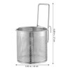PRETYZOOM Pasta Strainer with Handle, Metal Pasta Cooking Basket, Insert