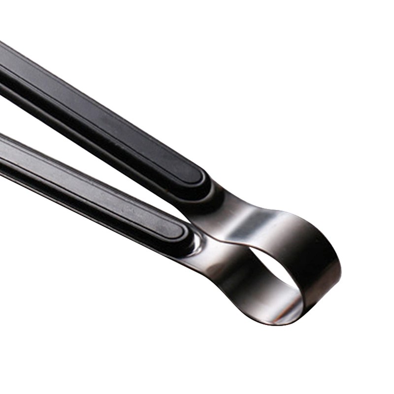 Barbecue Tongs Teeth Kitchen Cooking Tongs 25.5cm Solid Stainless Steel