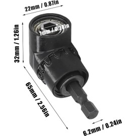 Adaptador de taladro de ángulo recto de 90 grados de 1/4 pulgadas amarillo azul taladro accesorio de extensión (A3)
