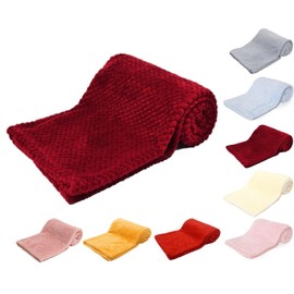 Baby SUPER SOFT Luxury WAFFLE Blanket (75 x 100cm) (Burgundy)