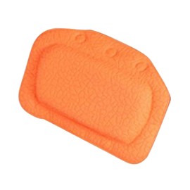 Angoily Orange Suction Cup Bath Pillow, Bath Tub Pillows for Head and Neck Bath Back Pillow Bathtub Pillow, Inflatable Headrest Spa Tub Relaxing Bath Pillow