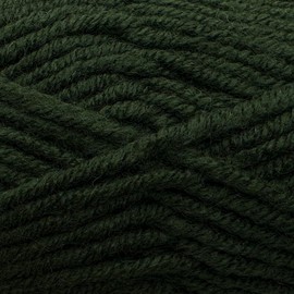 Wooly Soft Fluffy Bulky Weight #5 Wool Blended Fast Knitting Crocheting Yarn, 25% Wool 75% Acrylic, 100 Gram (3.53 Ounces) 109 Yards (100 Meters) (Dark Olive Green) (2 Skeins)