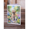 Caroline's Treasures Goldendoodle Spring Path Greeting Cards Pack of 8