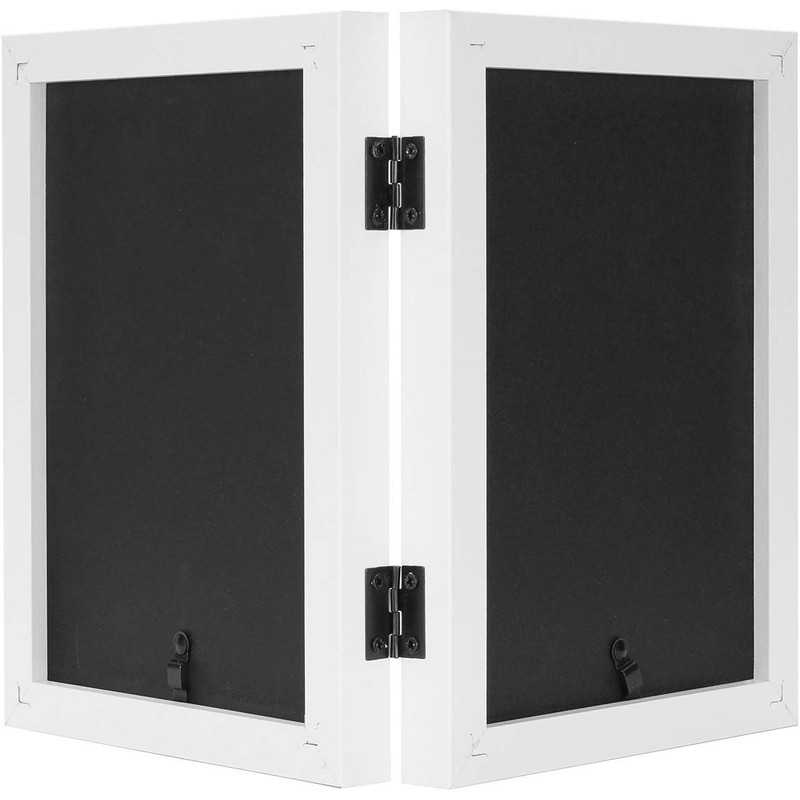 Frametory, 5x7 Double Picture Frame Hinged 2 Photos Frame Collage,