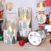 Impress Life Christmas Tree Glass Flameless Candles with Remote Battery