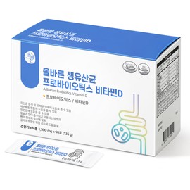 ALLBARUN (self-produced product) Correct raw lactic acid bacteria probiotic vitamin D 90 packets, 1 piece / 올바른 생유산균 프로바이오틱스 비타민D 90포, 1개