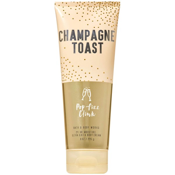 Bath and Body Works CHAMPAGNE TOAST Ultra Shea Body Cream 8 Ounce (2018 Limited Edition)