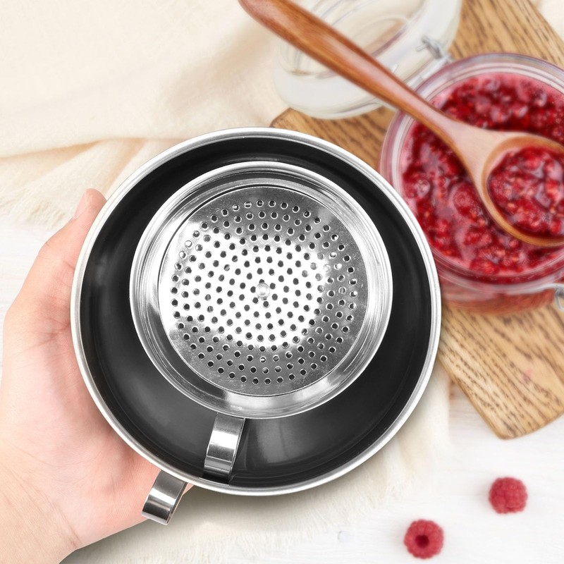 3 Pcs Canning Funnel with Strainer Stainless Steel Wide Mouth