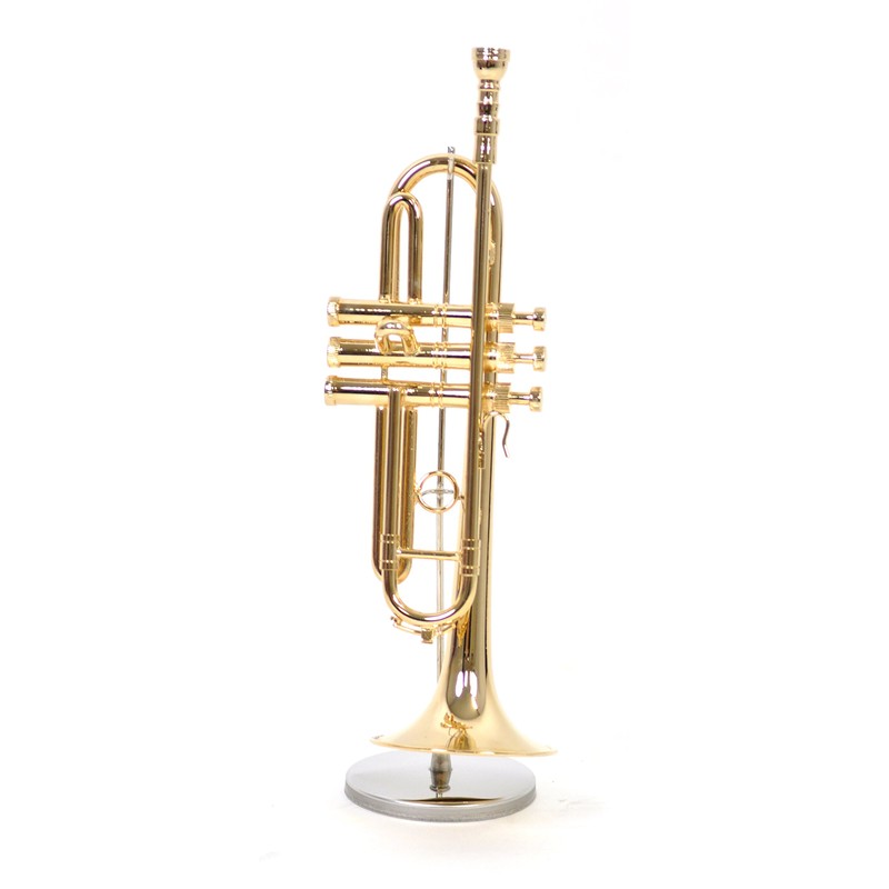Sunrise Sound House Miniature Musical Instrument Trumpet 1/4 Gold