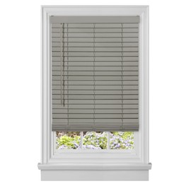 Ergode Cordless GII Madera Falsa 2" Faux Wood Plantation Blind - Stylish Light & Privacy Control, Deluxe Valance, Easy Lift - Grey, 32x64