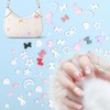 Jiusely 1000PCS 3D Nail Charms Art Decoration, Bowknot Flower Nail