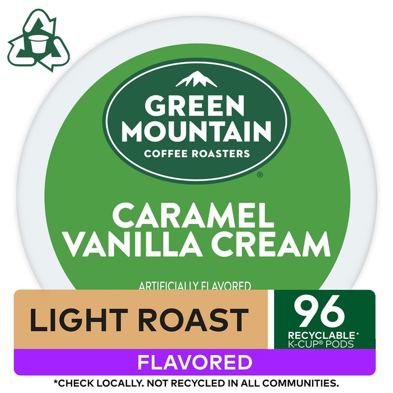 Green Mountain Coffee Roasters Caramel Vanilla Cream, Single-Serve Keurig K-Cup