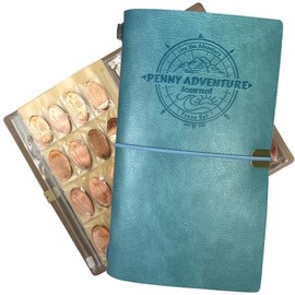 The Penny Journal by Pennybandz Holds 146 Coins The Ultimate Souvenir Penny Collecting Book for Your Coin Collection Holds 128 Pressed Pennies and 18 Pressed Quarters or Nickels (Thundercloud Gray)