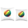 Colorful Splash Art Honeydew Melon Throw Pillow