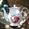 Jomop European Style Ceramic Flower Teapot Coffee Pot Water Pot