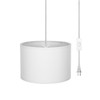 ZSLAIFU 15FT Plug in Pendant Light, Hanging lamp with Switch,White