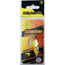 Fishing Tackle Max FTM Spoon Hammer 3.3 cm 2.4 g – Trout Blinker, Colour: Salmon Yellow White UV/Yellow UV