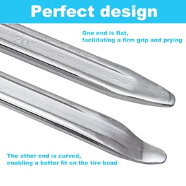 2 Pack 16 Inch Tire Spoons Iron,Heavy Duty Tire Changing Tool Tire Levers Bar,for Cars,Motorcycles,Dirtbike,Lawn Mower Tire Spoon (16 inch)