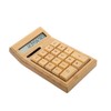 Eco-friendly Bamboo Electronic Calculator Counter Standard Function 12 Digits Solar