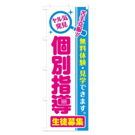 Individual Instruction, Student Recruitment, Free Trial, Visit Banners (Regular 23.6 x 70.9 inches (60 x 180 cm), Left Chichi Standard, 52SX Design A, GoodsPro/Goods Pro 52SX_AR