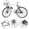 Mini Bike Model Ornament, 1:10 Highly Simulated Alloy Retro Bike